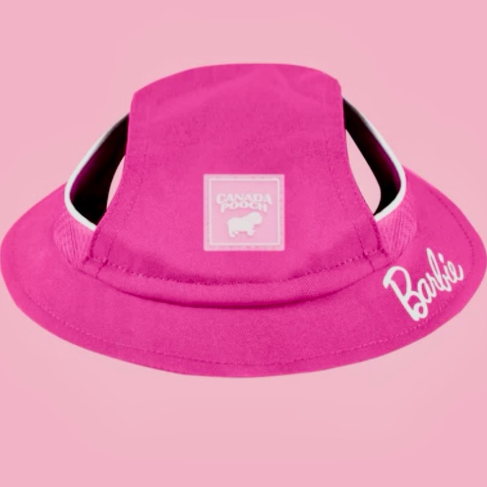 Pink Barbie Logo Dog Sun Hat